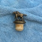 Blanton   s Bourbon Whiskey Bottle Stopper W  Race Horse   Jockey  Letter  l 