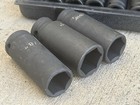 24pcs Sae   Mm  metric  1 2  Drive 6pt   Air Deep Impact Sockets Set Cr-mo