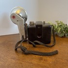 Vintage Kodak  Eastman Brownie Holiday Flash Camera W strap   Flash Attachment