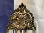 Antiq Seamstress Chatelaine Clip Silver Plate Thimble Notepad Sterling Scissors