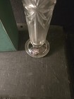 Vase Clear Cut Crystal Starburst Pattern 7 1 4 Inch  Tall Round Pedestal Base