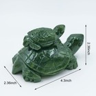 Crystal Mummy And Baby Turtle Statuesgreen Jade Turtle Family Figurinescute T   