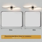 Black Vanity Lights Fixtures Over Mirror  Modern Led Bathroom Light Fixture With