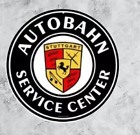 Autobahns Service Porcelain Enamel Heavy Metal Sign 30 Inches Double  Side
