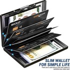 Credit Card Id Holder Slim Money Travel Wallet Men Stainless Steel Rfid Blocking