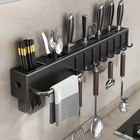 Wall-mounted Kitchen Organizer Shelf Knife Storage Rack Knife Utensil Holder