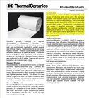 1  Ceramic Fiber Blanket Insulation Cerablanket   2400f Morgan Thermal Ceramic 8 