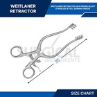 Weitlaner Retractor 4 5  3x4 Prong Blunt Stainless Steel German Grade