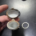 Phb Porcelain Hinged Box Jewelry Box With Pearl Necklace Trinket 