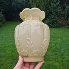 Original Victorian Custard Cased Glass Duplex Oil Lamp Shade 4 Inch Fitter 10cm