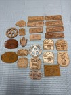 Vintage Boy Scout Lot 24 Leather Patches Belt Loops 1970s Troop 433 Retro Bsa 