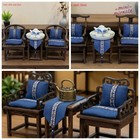 1set 1 6 Scale Dollhouse Miniature Retro Armchair Table Rosewood For Study Room 