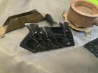 1930 s Rapaport Brothers Junior Caster 3 Soldier Lead Toy Figure Mold   Pot Rare