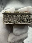 Vintage Agate Multi Stone Hinged Trinket Box 2   