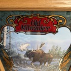 Vtg Old Milwaukee Beer Mirror Wildlife Series The Moose Charlie Irish 90s
