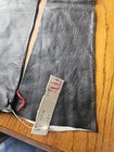 Vintage Black Leather Opera Gloves Long Flare Gauntlet Mid Century Deadstock Nos