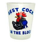 Best Cock On The Block - Funny Shot Glasses  set Of 2 