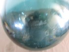 Japanese Glass Fishing Float Hand Blown Vintage Large Ball Buoy Green blue 14   