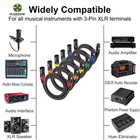 Xlr Cables Braided 1 2 Ft Short 6 Packs 3 Pin Xlr Jumpers Male To Female Patch C