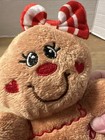 Dan Dee Gingerbread Girl Plush Christmas Holiday 8    Red Bow Woman Decoration Toy