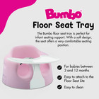 Bumbo Baby Infant Portable Foam Floor Seat With Play Top Tray Attachment  Pink