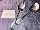 Gorham Chrysanthemum Sterling Silver Salad Serving Set Amazing Condition 