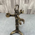 Vintage Cast Iron Fireplace Tools Stand Seymour Style 1950s Antique