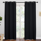 Black Blackout Curtains For Living Room 42 X 84 Inches 2 Panels