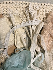 Antique Mixed Lace Lot  2  European Embroidery Trim Border Lace Snippets 33  Yds