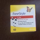 1 - Freestyle Lite Blood Glucose Test Strips - 100 Count