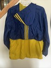 Adidas Windbreaker Kid youth Xl 18 20 Hooded 1 2 Zip Pullover Navy Blue   Yellow