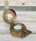 Solid Brass Antique British Military Prismatic Pocket Compass Marine Solid Gift