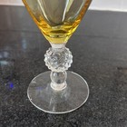 Vintage Morgantown Topaz Yellow Golf Ball Liquor Cocktail Glass Goblets