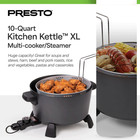 Presto 10-quart Kitchen Kettle Xl Multi-cooker  Steamer   Deep Fryer  Black