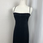 Vtg Laundry Shelli Segal Maxi Dress Womens 4 Black Fairy Whimsigoth Floral Y2k