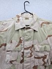 Desert Camo Military Jacket Mens Xl Tan Brown Canvas Field Bdu Army Coat