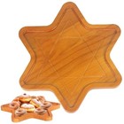 Large Hanukkah Plate  6-pointed Shape Wooden Charcuterie Board  Chanukah Star