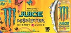 Juice Monster Khaotic 15 Pack Tropical Orange Flavor Energy Drink Can
