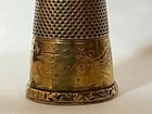 Thimble Gold French Vintage  forget Me Not 