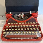 1929 Corona Four    mountain Ash Scarlet    Red Portable Typewriter  W case
