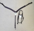 Circle Y Shell Tool Headstall   Breastcollar Matching Tack Set Dark Walnut - New