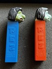 Vintage 2 Pez Dispenser No Feet Mr  Ugly Orange Blue Stem Halloween Rare Austria