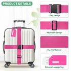 4-sets Luggage Straps Tsa Approved Suitcase Tags Set  rose Red 