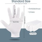White Cotton Gloves 24 Pcs Moisturizing Sleeping Dry Hands Overnight Lotion Lock