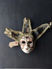 Black Venetian Masquerade Mask - Wall Decor - Made In Italy - Musical Theme - 4 