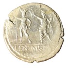 Pub Lentulus Marceli F Hand-struck Ar Denarius Roman Republic 100 Bc Silver Coin