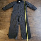 Walls Work Wear Insulated Coveralls Size Xl Black Canvas W Corduroy Collar Heavy