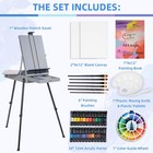 Artist Painting Set With French Easel  37pcs Professional Easel Kit With Canv   