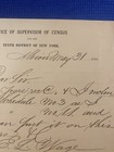 1890 Office Of Supervisor Of Census Tenth District Of New York Rare Old Vintage