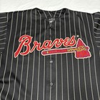 Vintage 90s Jersey Majestic Atlanta Braves Pinstripe Usa Baseball Men   s Large